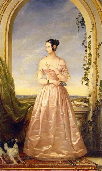 unknow artist Grand Duchess of Russia, Alexandra Nikolaievna (1825-1844), daughter of Nikolai I Norge oil painting art